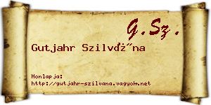 Gutjahr Szilvána névjegykártya